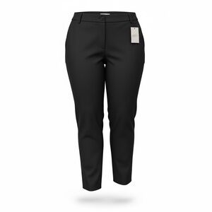 Kasper Black High Rise Straight Leg Office Career Pants 24W NWT